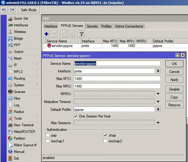 Radius com PPPoE Pages 2.0 MKAUTH