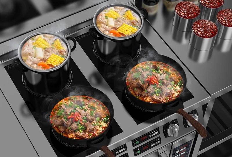 Heavyduty 4 Burner Induction Cooker for Commercial Kitchen