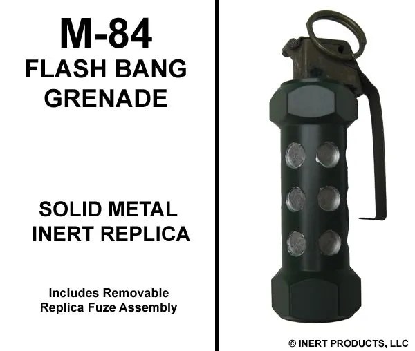 Replica M84 Flash Bang Grenade, Inert Training Aid (Metal) MKDS Training