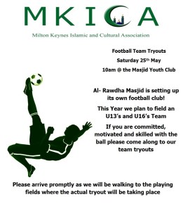Football team tryout poster