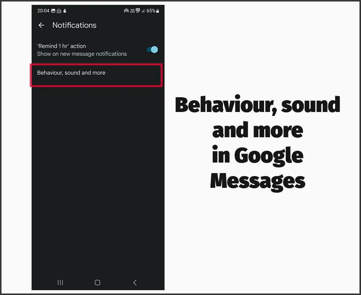 How Change Notification Sound in Google Messages