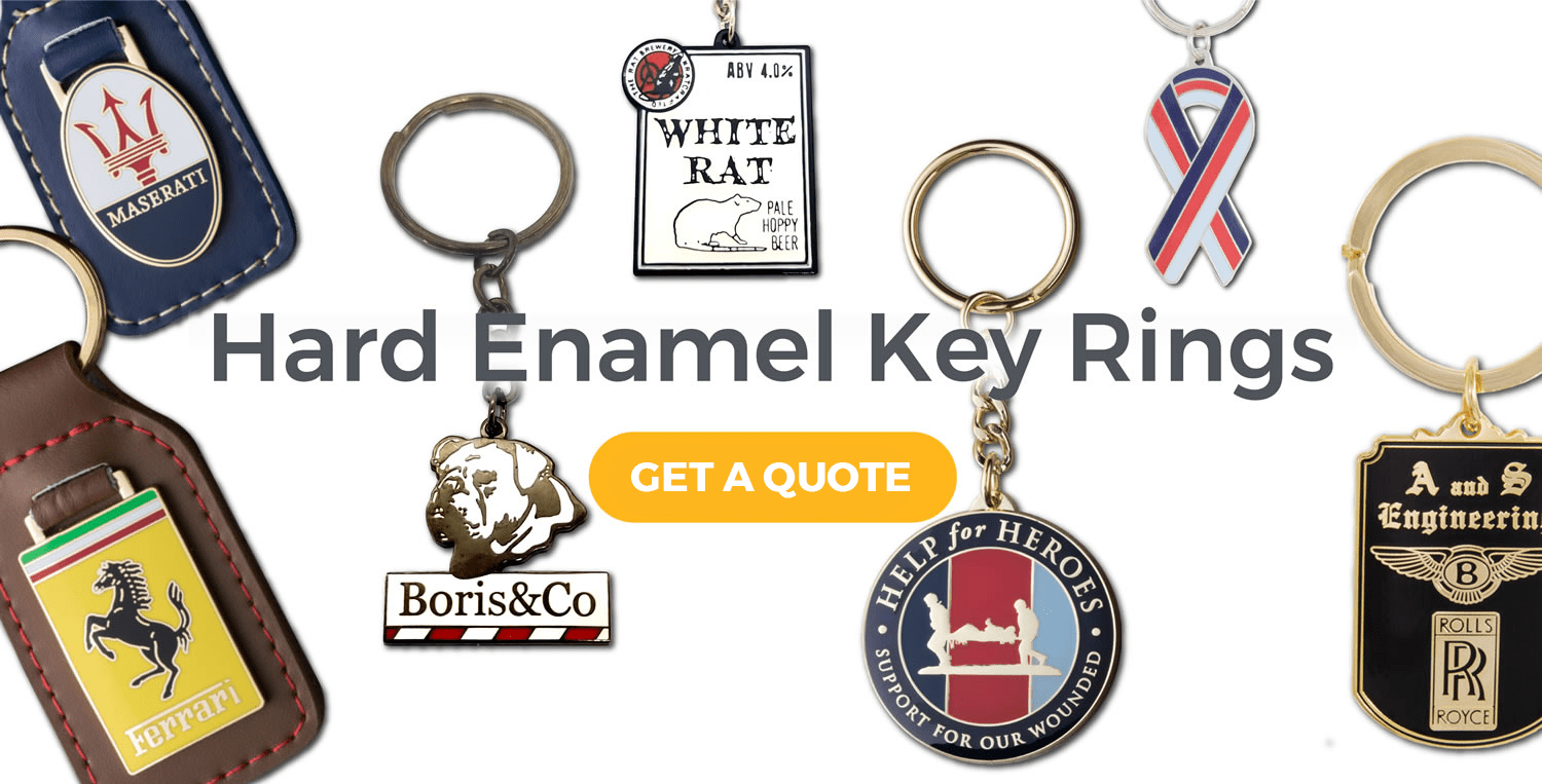Custom Made Hard Enamel Keyrings ML Badges & More Ltd