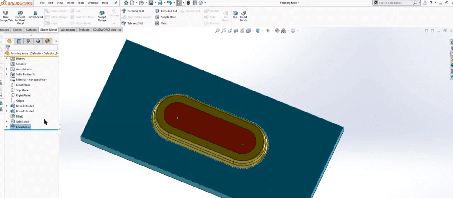 How to Create Forming Tools in SOLIDWORKS