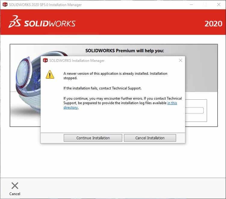 A Newer Version of This Product is Already Installed” Error when