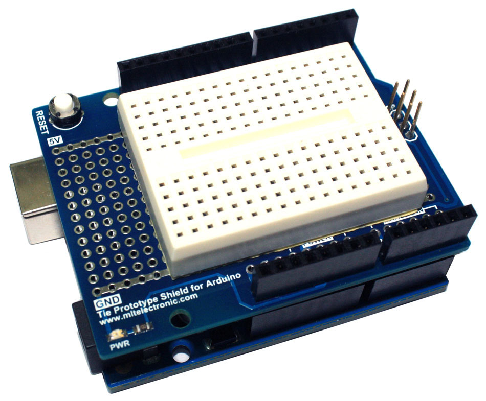 Tie Prototype Shield & Breadboard for Arduino