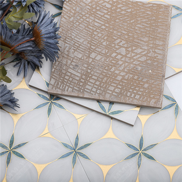 Wholesale 200x200mm Waterjet Flower Pattern Porcelain Moroccan Wall Floor Tiles Bathroom MMMosaic