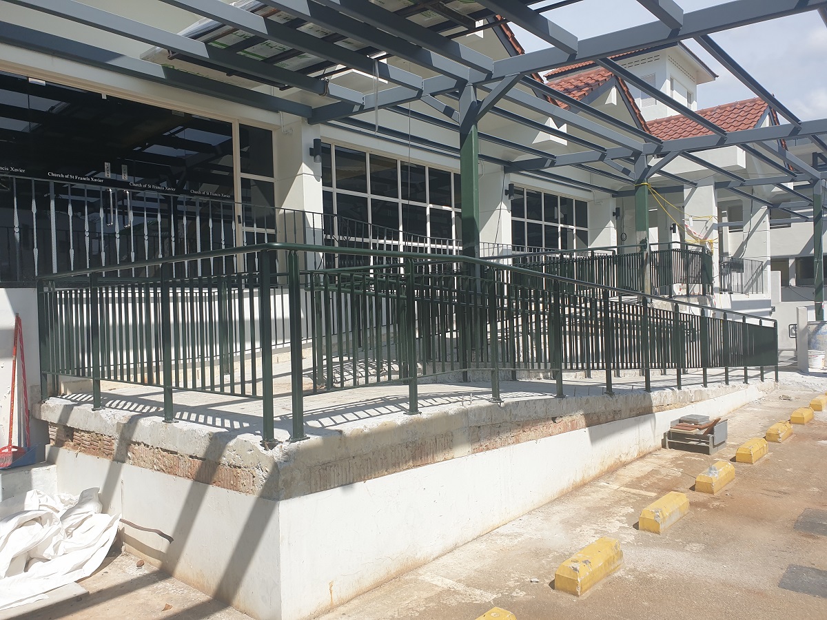 RAMP RAILING AT CHURCH MMA Steel