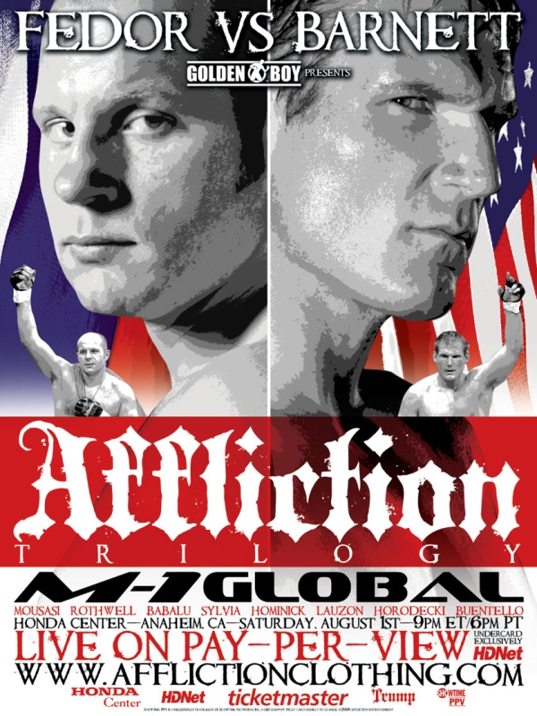 Affliction ‘Trilogy’ Fight Card and Schedule (August 1) MMA Fight