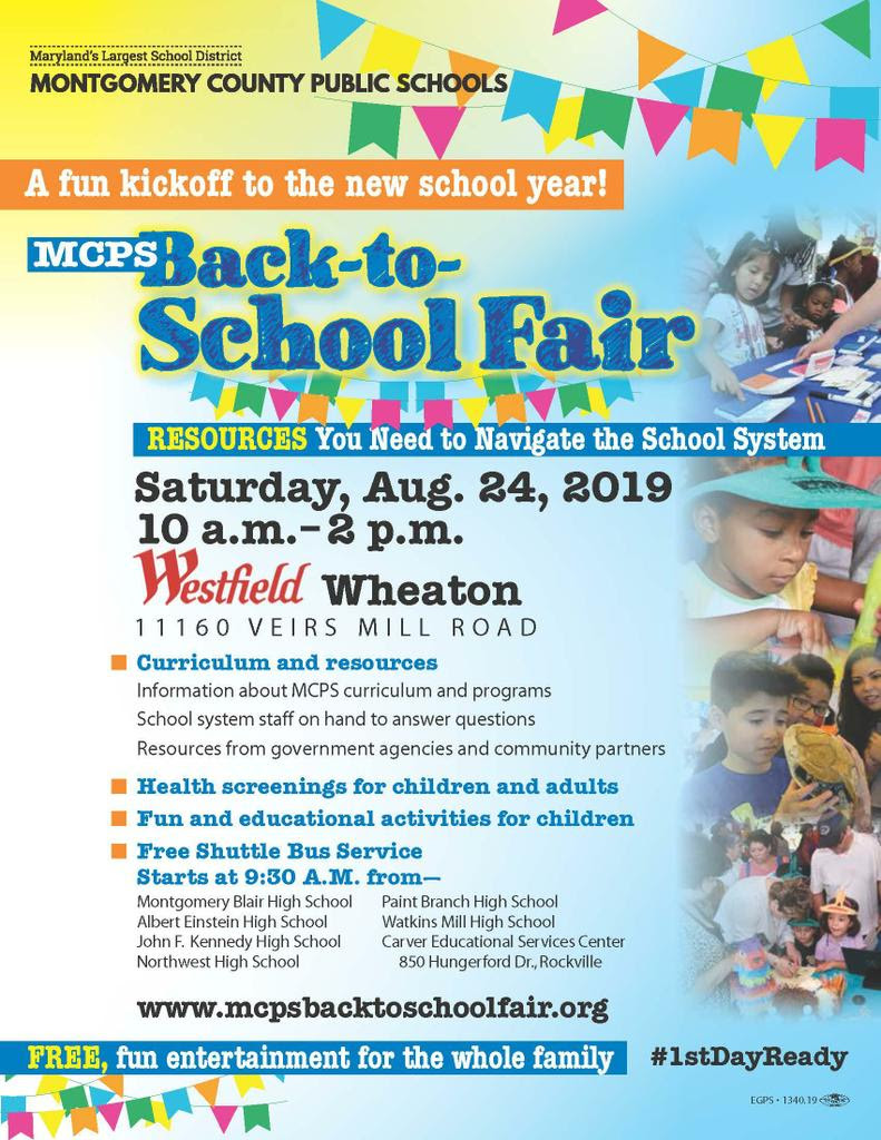 Don't Miss The 2019 Montgomery County BacktoSchool Fair Montgomery