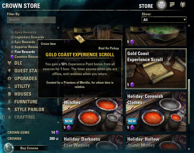 The Elder Scrolls Online Leveling Guide 150 + 810 Champion Points