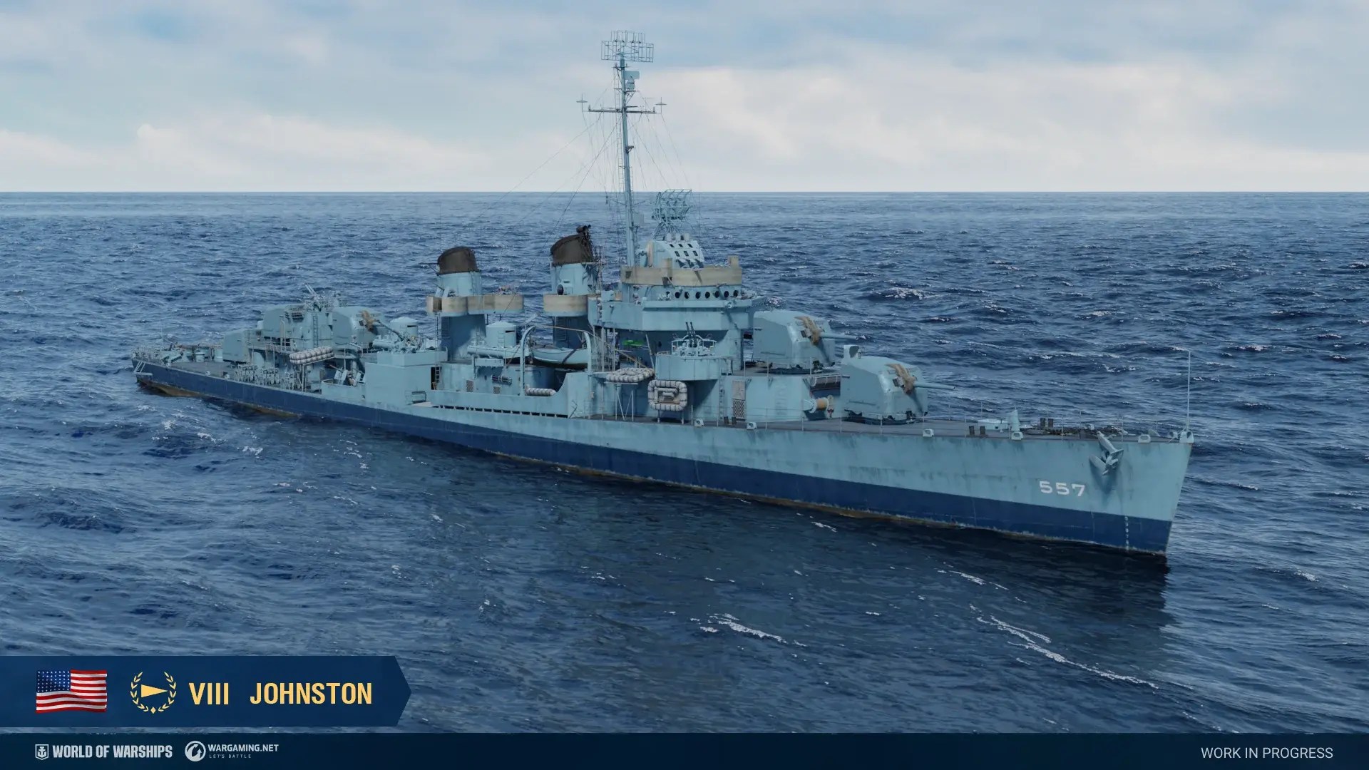 World of Warships 12.5 closed test new ships USS Johnston