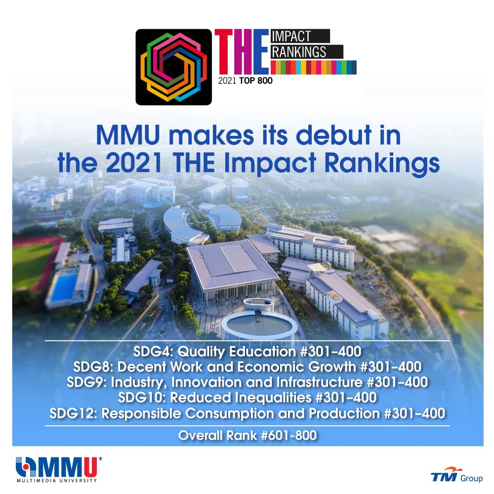 MMU Makes Its Debut in THE Impact Rankings 2021 Multimedia University