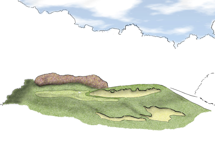 Conewango Valley Country Club 12th hole illustration
