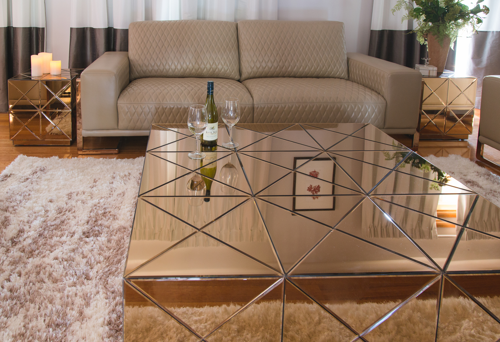 Mirrored, Coffee, Table, Furniture, Brisbane, Designer