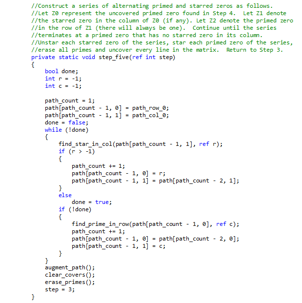 Munkres’ Assignment Algorithm 默默的点滴