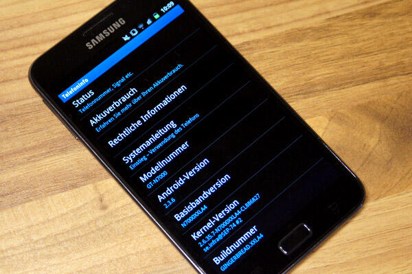 Samsung Galaxy Note erhält Update auf Android 2.3.6 XXLA4