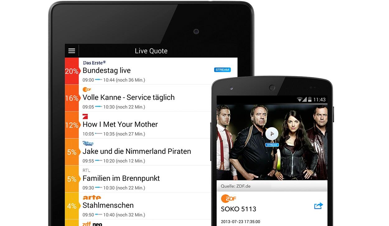 Live TV App für Android, iOS und Mac OS aktuell kostenlos