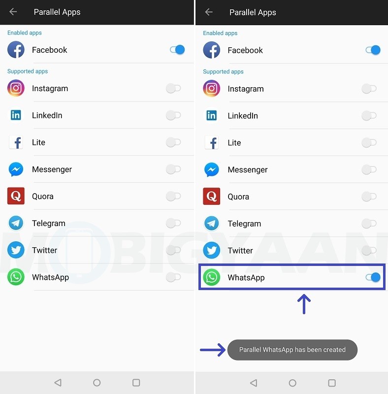 How to use two WhatsApp accounts on OnePlus 6 without using any third