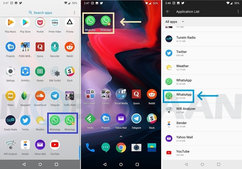 How to use two WhatsApp accounts on OnePlus 6 without using any third