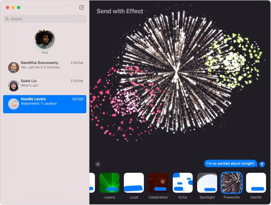 How to use iMessage effects on Mac