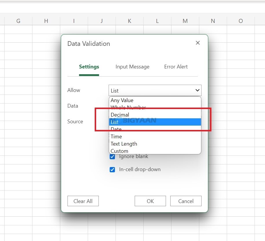 How to add a dropdown list in Microsoft Excel TechEnsive