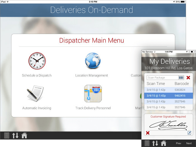 OnDemand Delivery Software, Courier Software MobileFrame