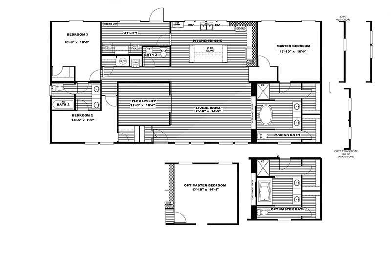 Farmhouse Flex SLT32603A 3 Bed 2 Bath Mobile Home For Sale