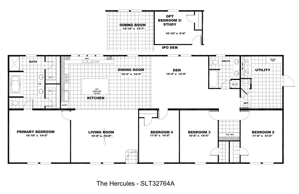 The Hercules 4 Bedroom 2 Bath Mobile Home For Sale