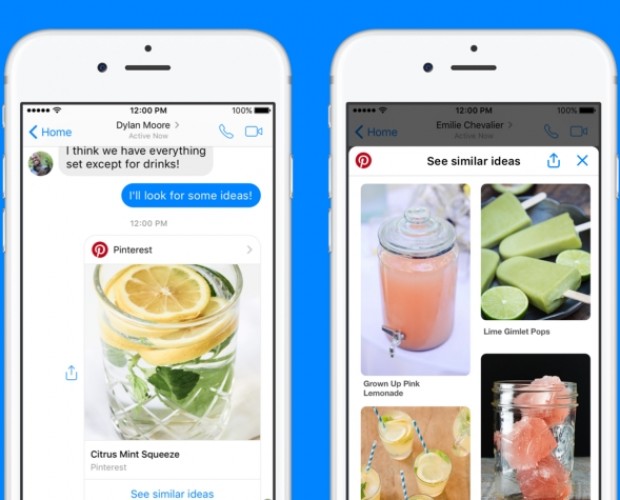 Pinterest introduces chat extension and bot to Facebook Messenger