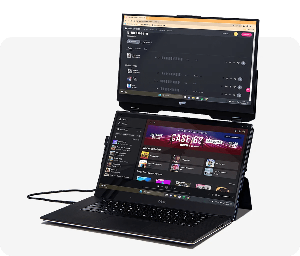 Duex Float Portable Stacked Monitor Extender for Laptop Mobile Pixels