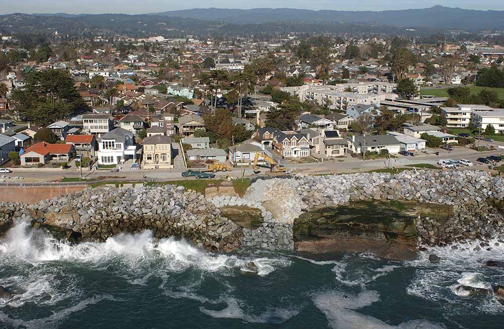 The Huge Boulders Along the Santa Cruz Shoreline A Common Coastal