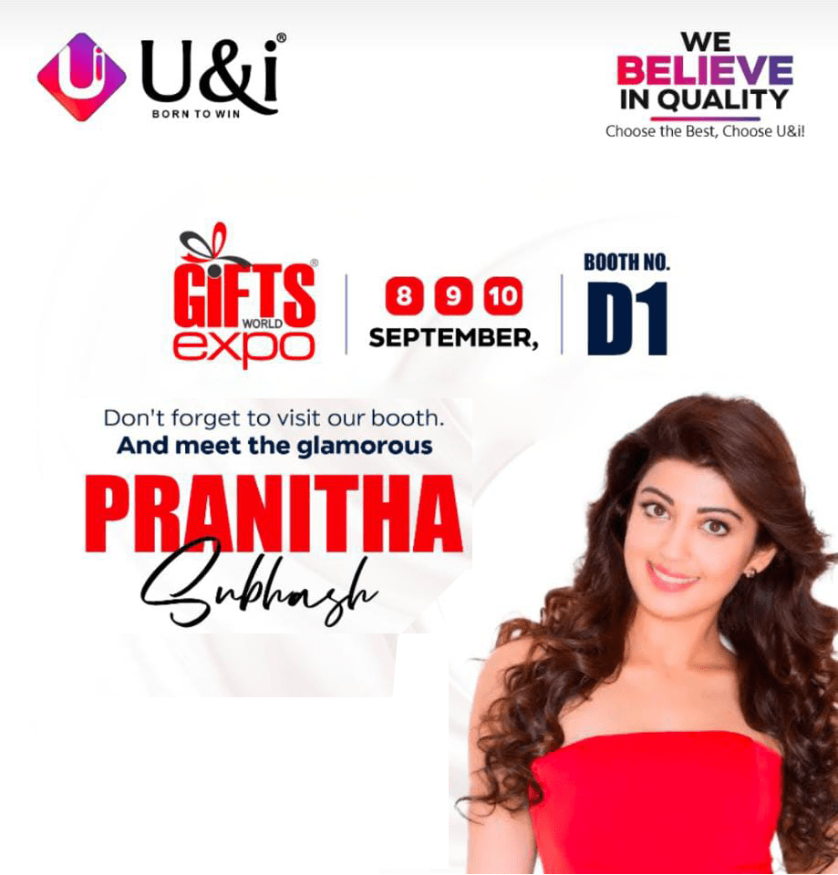 Pranitha Subhash visits U&i Stall at Gift Expo Bengaluru Mobility India