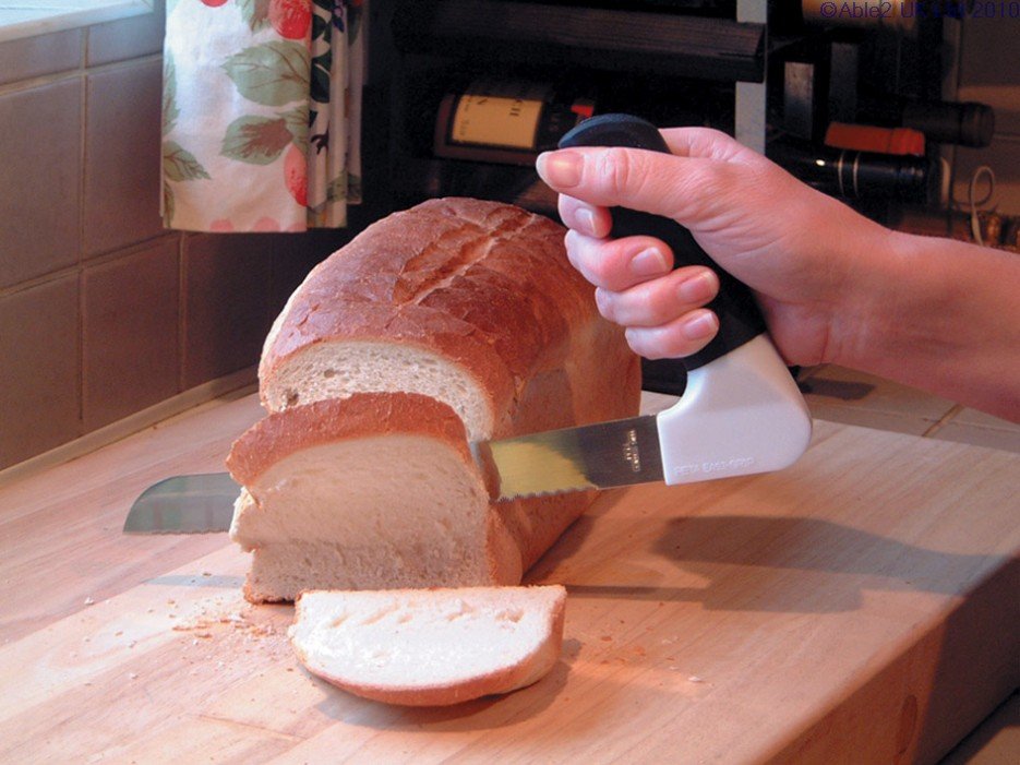 Bread Knife with right angle handle Anti Slip from Mobility Pitstop