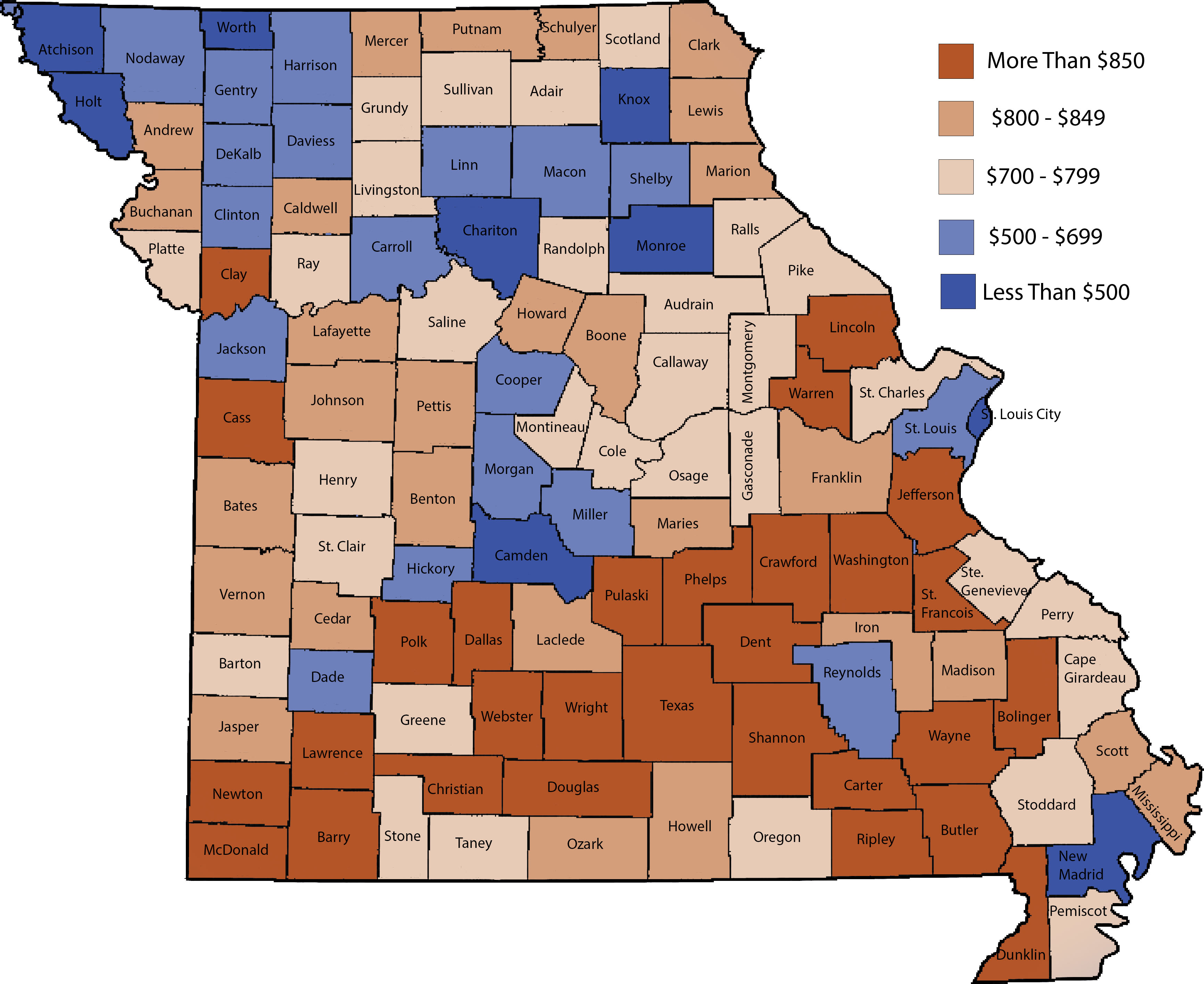 Missouri Map Scores By School Map