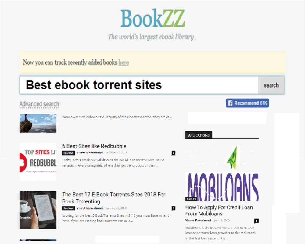 Bookzz Download the Library of Novels, EBooks And Articles For Free
