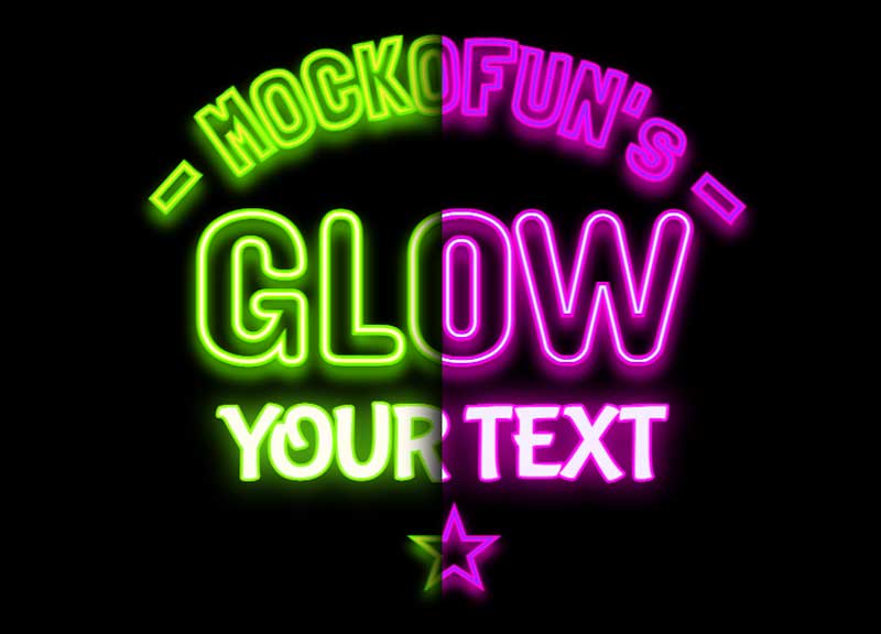 (FREE) Glow Text Generator MockoFUN