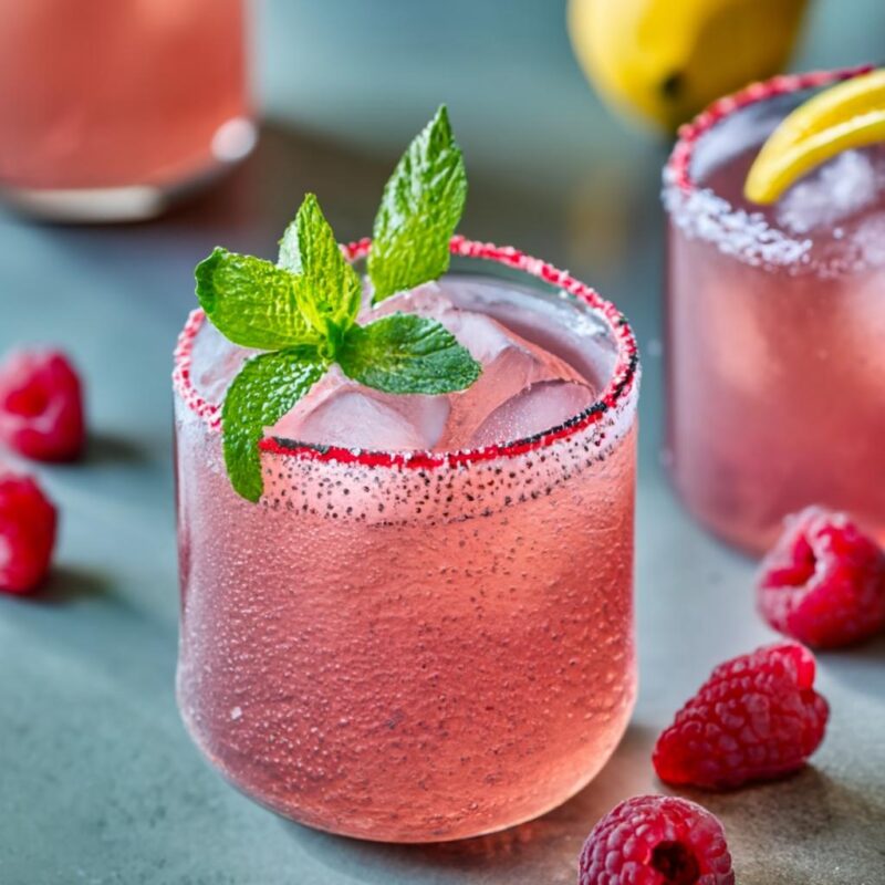 Erfrischender Raspberry Lemon Splash Mocktail Mocktail Rezepte
