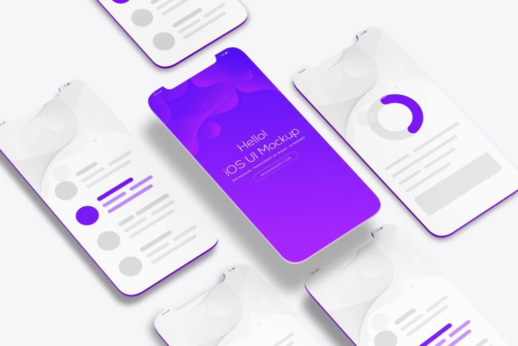 UI Isometric Perspective Mockup, Ui Mockup, App Mockups