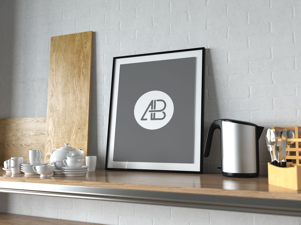 Poster Frame in Kitchen Mockup Mockup World