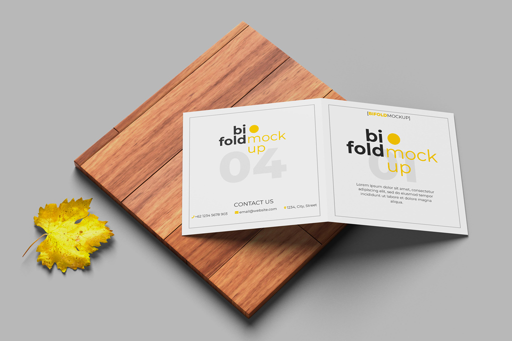 Foldable Square Flyer Mockup Mockup World