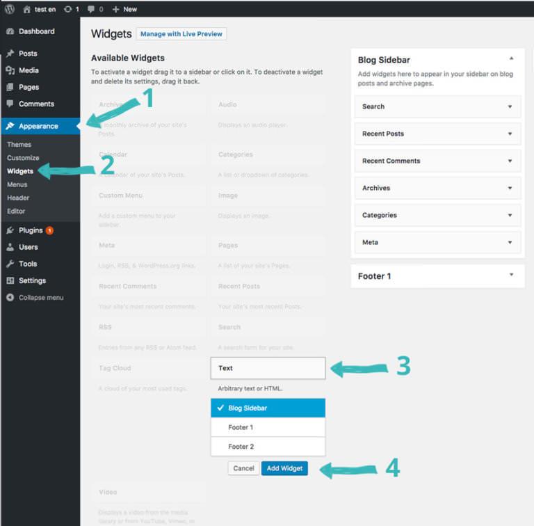 Sidebar WordPress tricks MOD BOUTIQUE AGENCY