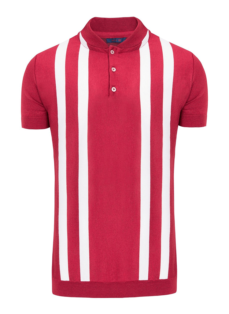 Ron Tomson STRIPE BOWLING POLO SHIRT Moda404 Men's Boutique