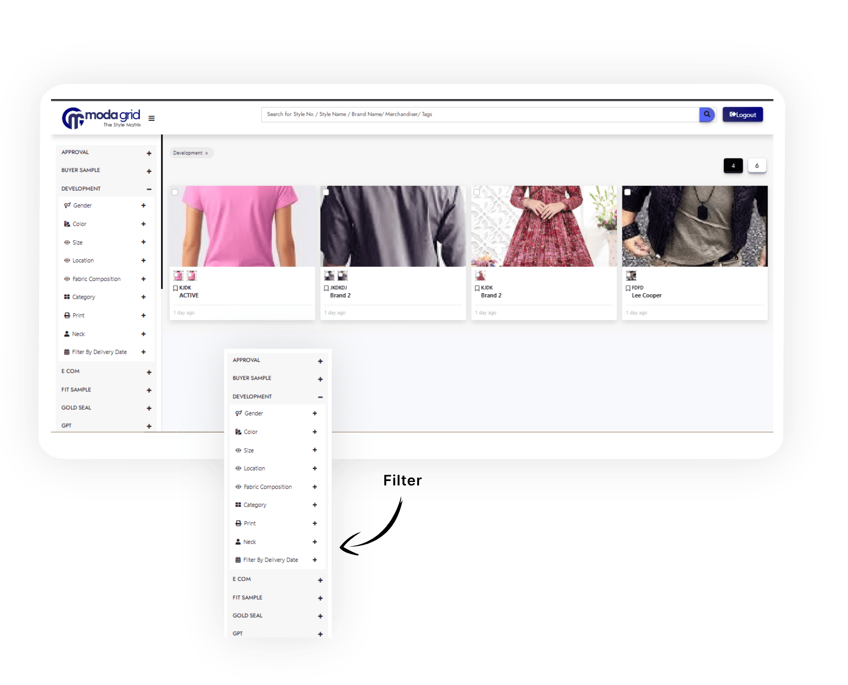 Catalogue Management Garment Catalog & Sample Planning Modagrid