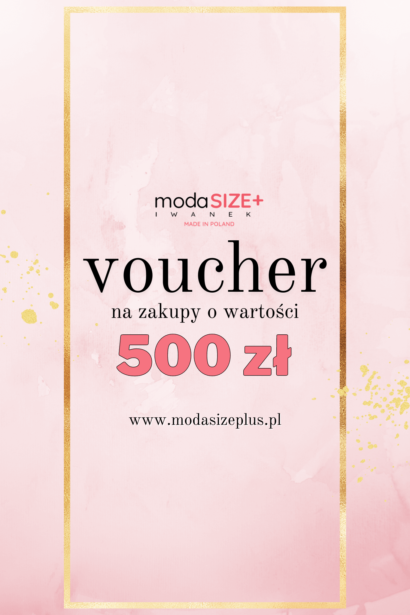 Karta podarunkowa Voucher ModaSizePlus Moda Size Plus Iwanek
