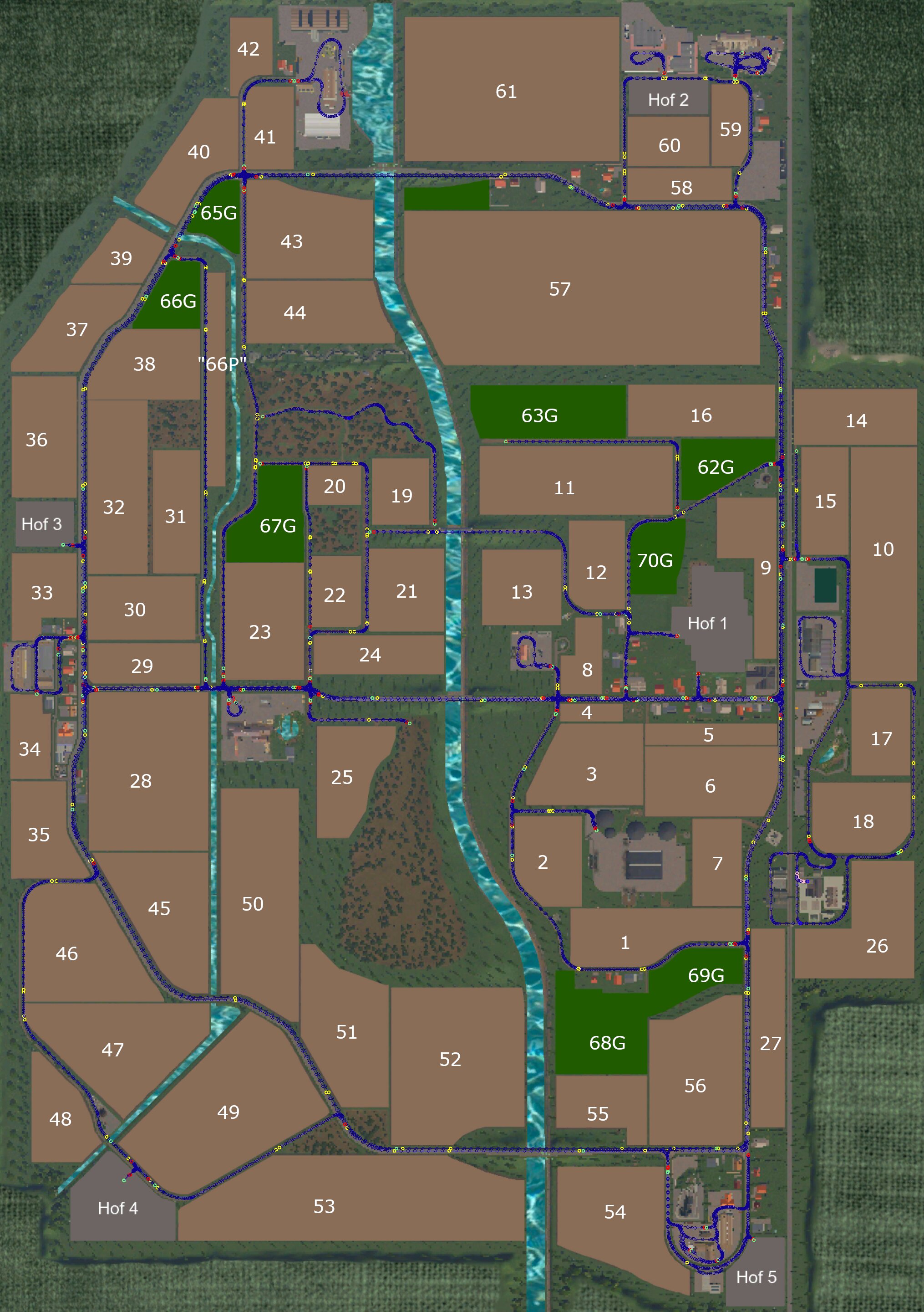 CoursePlay Streckenbaukasten für die Map MuehlenkreisMittelland