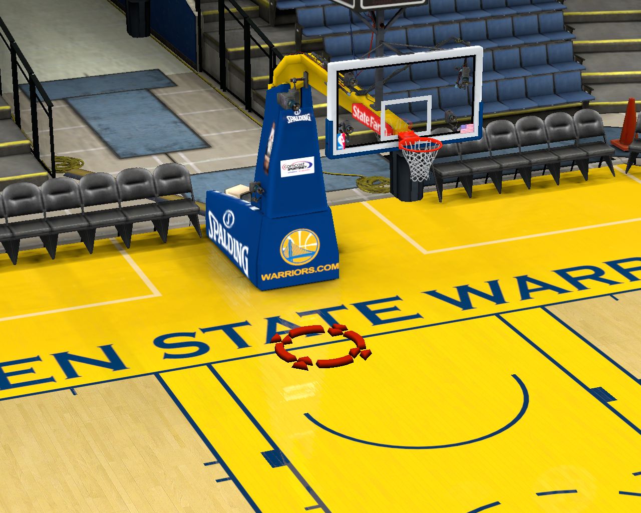 Golden State Warriors Backboard (+BasketColorChanged) NBA 2K12 at ModdingWay