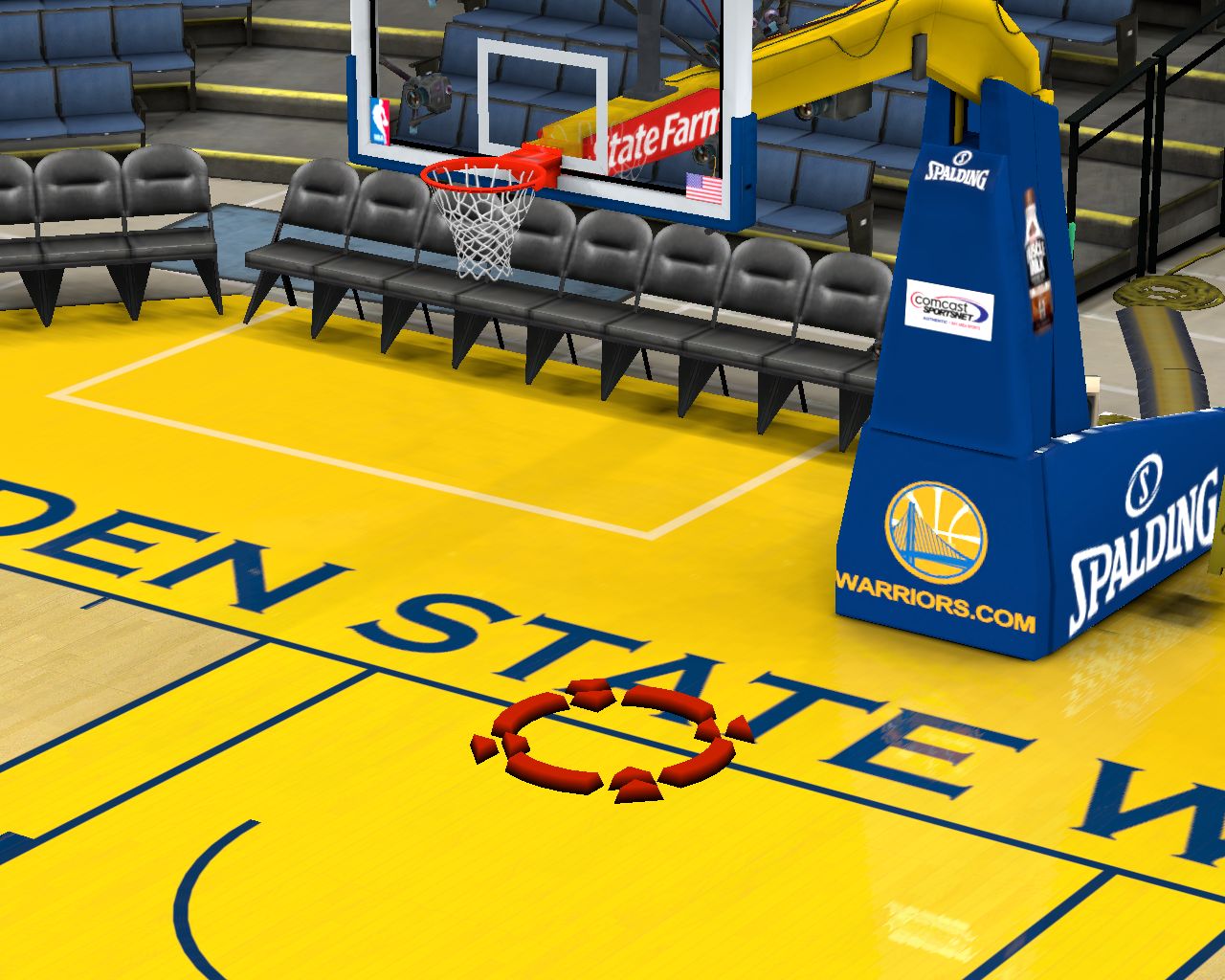 Golden State Warriors Backboard (+BasketColorChanged) NBA 2K12 at ModdingWay