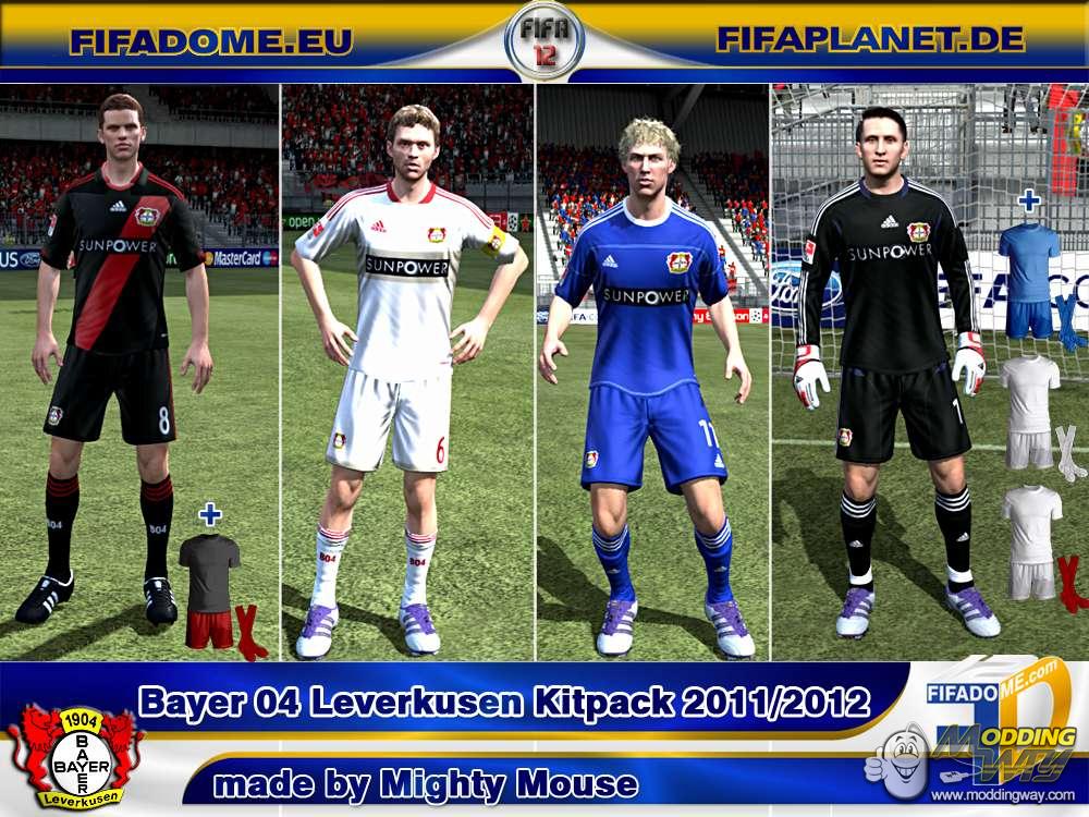 Bayer Leverkusen Kits Pack FIFA 12 at ModdingWay