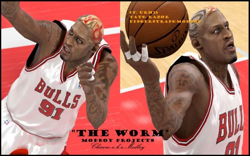 Denis Rodman Cyber Faces Pack NBA 2K10 at ModdingWay