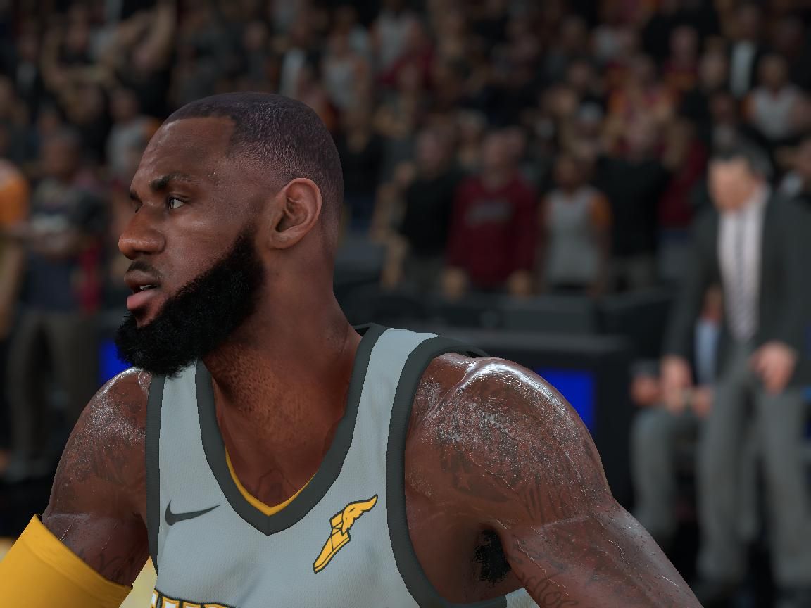 Balding Lebron James beard update NBA 2K18 at ModdingWay